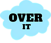 OVER IT sticker